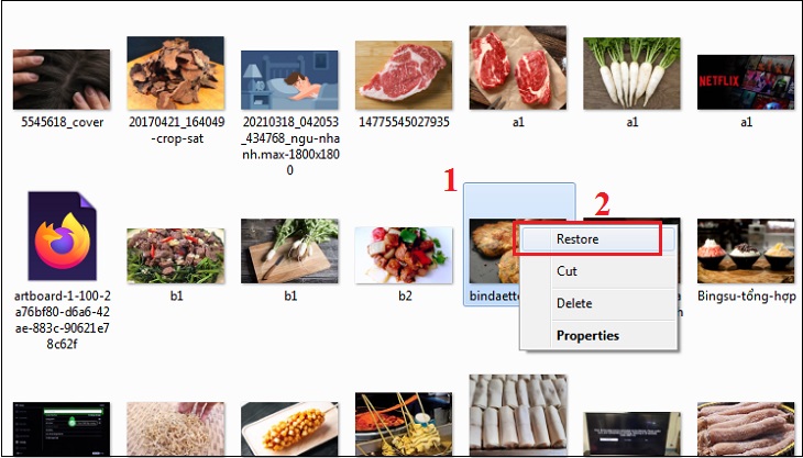 Khôi phục file đã xoá