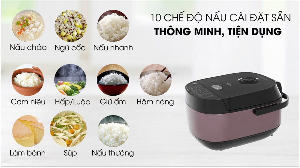 Nồi đa dạng chức năng nấu như nấu cơm, nấu canh, hấp rau củ