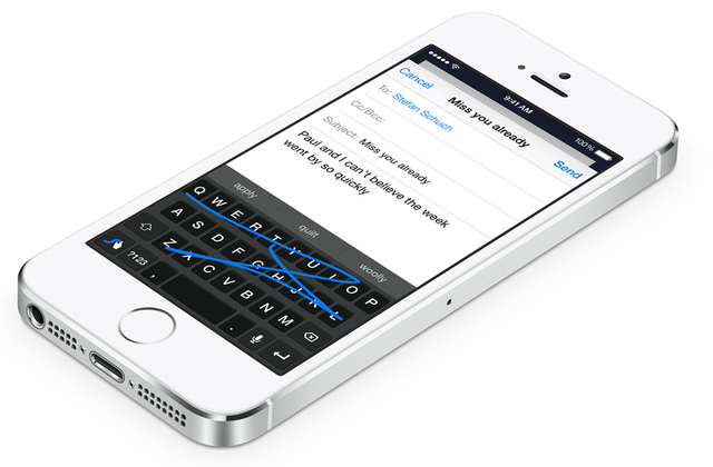 5 tính năng trên iOS 8 gợi mở về sự xuất hiện của iWatch > iOS 8 hỗ trợ bàn phím của bên thứ 3