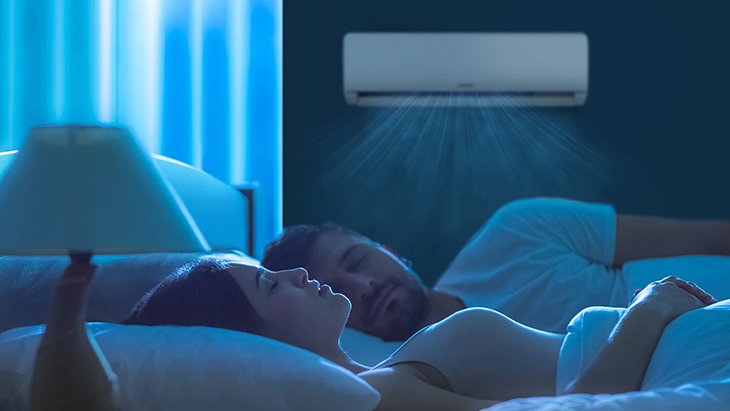 Chế độ ngủ đêm giúp điều hòa hoạt động hiệu quả hơn vào ban đêm, bảo vệ sức khỏe.