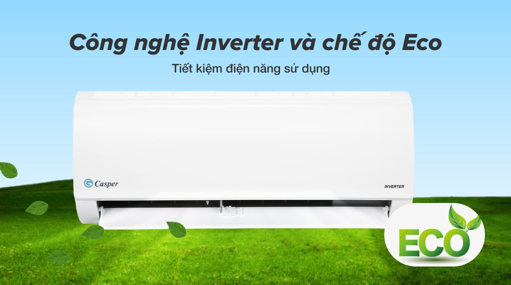 Máy lạnh Casper Inverter 1 HP IC-09TL32 giúp tiết kiệm điện hiệu quả