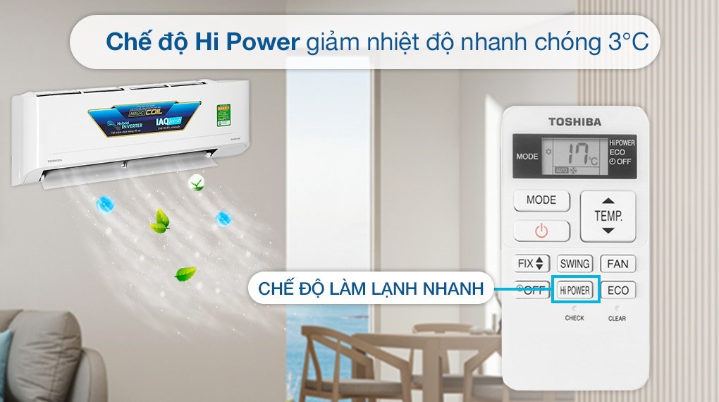 Máy lạnh Toshiba 1.5 HP Inverter RAS-H13C4KCVG-V