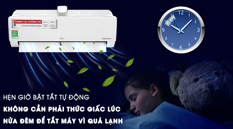 Chế độ ngủ đêm của máy lạnh LG Inverter 1 HP V10APFUV tránh lạnh buốt vào ban đêm