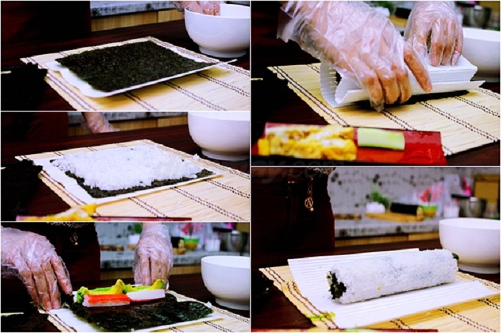 Bước 3 Cuộn rong biển Sushi