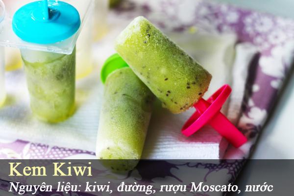 Kem kiwi hương vị rượu Moscato