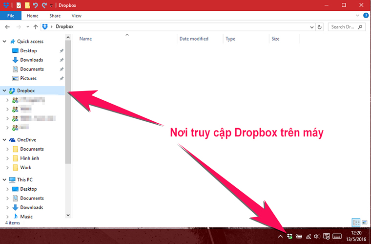 Làm việc với Dropbox trên máy tính