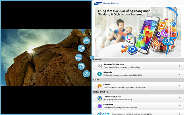 Chế độ đa đa màn hình trên Samsung Galaxy Tab S