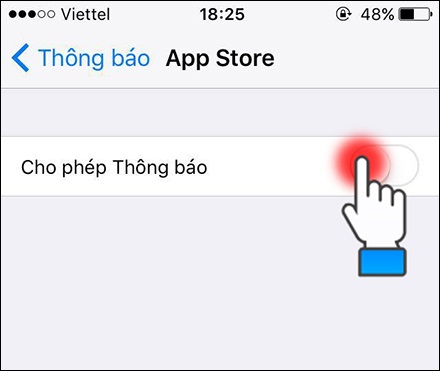 Tắt thông báo của những ứng dụng không cần thiết.