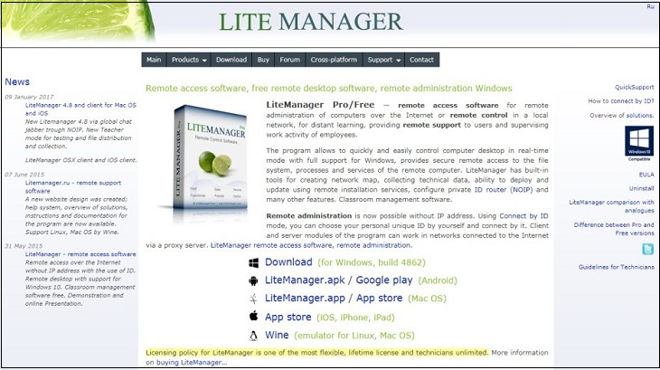 Phần mềm Lite Manager