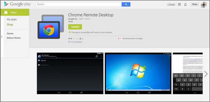 chrome remote desktop host installer windows 7