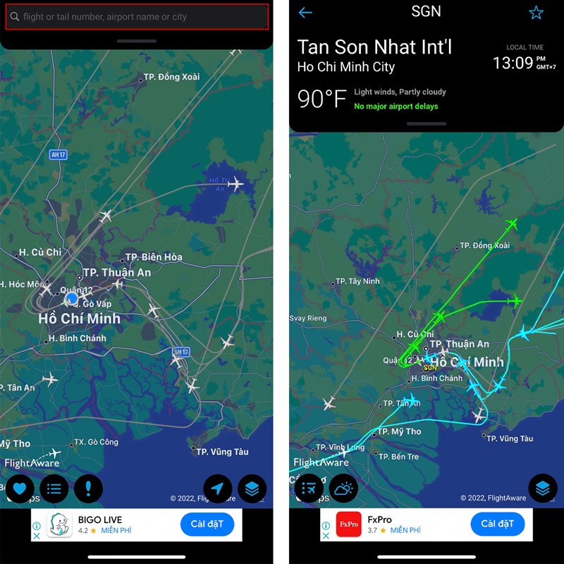 3 ứng dụng không thể thiếu khi muốn theo dõi máy bay