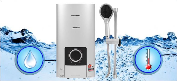 Máy nước nóng Panasonic DH-4NP1VS 4500W có thiết kế sang trọng đến từ thương hiệu nổi tiếng Panasonic 