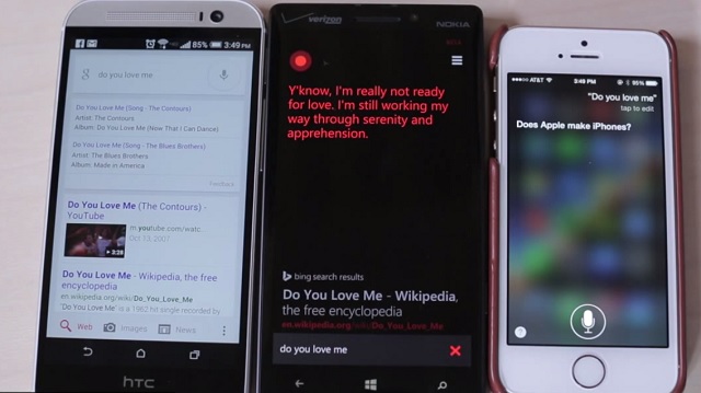 Siri, Cortana và Google Now đọ sức - Siri của Apple lép vế > Cortana đưa ra câu trả lời thông minh