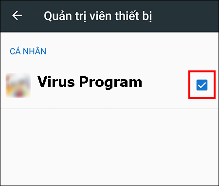 Các gỡ mã độc, virus trên thiết bị Android + Bước 4