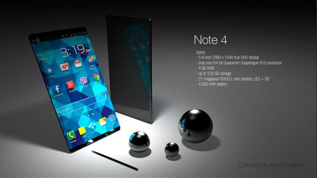 Galaxy Note 4 đẹp lung linh trong bản thiết kế mới