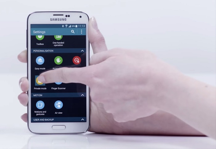 Kích hoạt chế độ riêng tư 8 tính năng hay ho ít được biết đến trên Samsung Galaxy S5 > Kích hoạt chế độ riêng tư