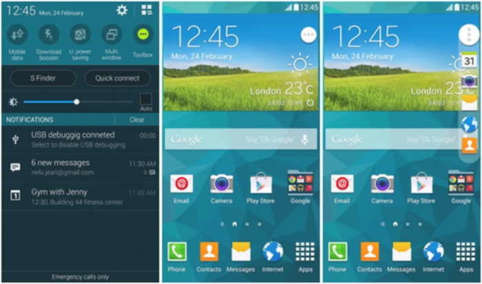 Widget truy cập nhanh các ứng dụng 8 tính năng hay ho ít được biết đến trên Samsung Galaxy S5 > Widget truy cập nhanh các ứng dụng