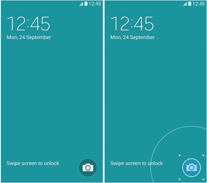Kích hoạt nhanh camera trên màn hình khóa 8 tính năng hay ho ít được biết đến trên Samsung Galaxy S5 > Kích hoạt nhanh camera trên màn hình khóa