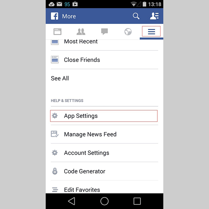 Đối với các thiết bị chạy Android Mẹo ngăn ứng dụng Facebook tự động phát video > Đối với các thiết bị chạy Android