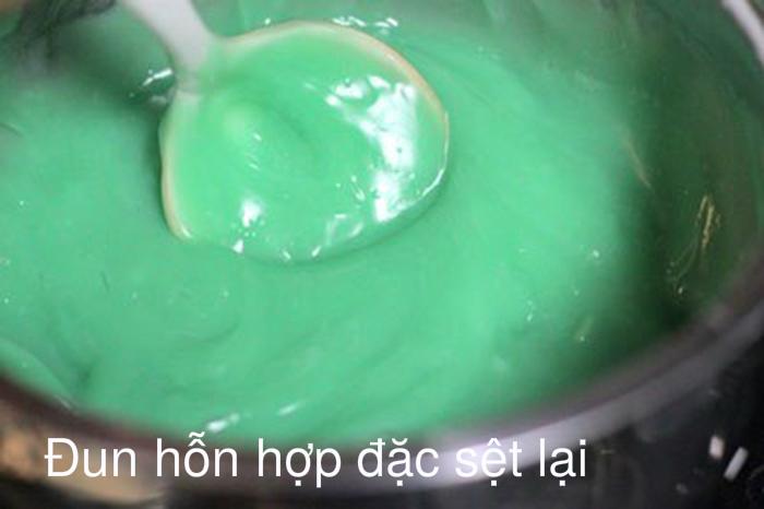 Bước 4 Nấu hỗn hợp bột Chè đậu đỏ bánh lọt