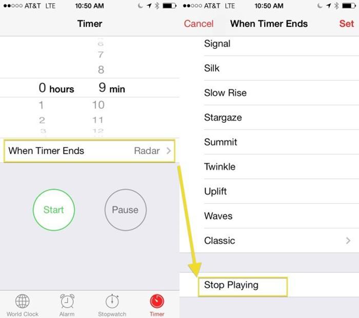 Thiết lập chế độ hẹn giờ tắt âm nhạc 10 tuyệt chiêu thú vị trên iPhone mà bạn không ngờ tới > Thiết lập chế độ hẹn giờ tắt âm nhạc