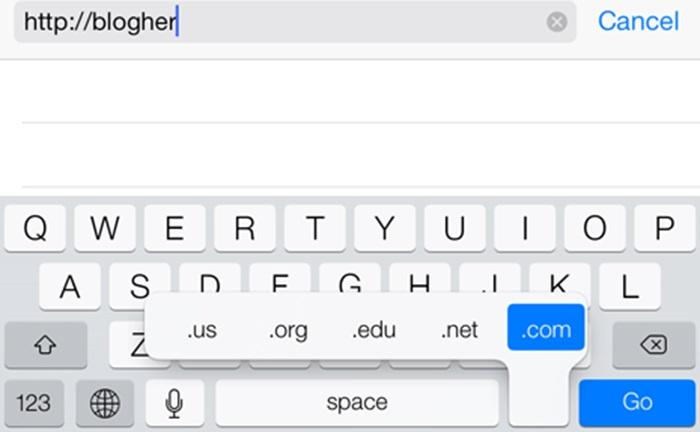 Tự động thêm tên miền khi gõ địa chỉ website 10 tuyệt chiêu thú vị trên iPhone mà bạn không ngờ tới > Tự động thêm tên miền khi gõ địa chỉ website