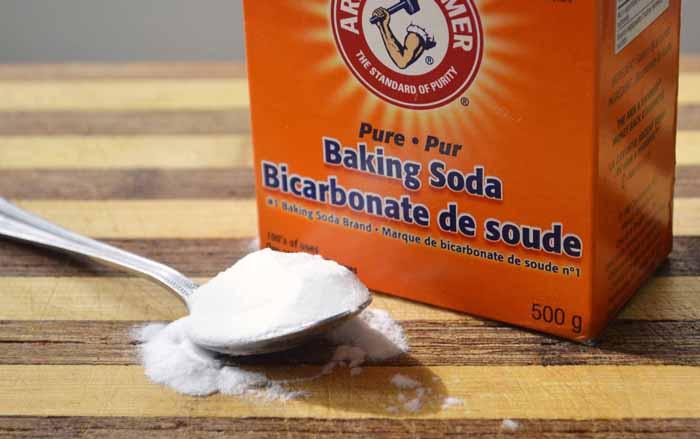 Baking soda has a very good bleaching effect