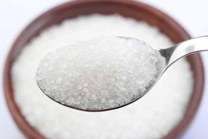 Sugar gently exfoliates the skin