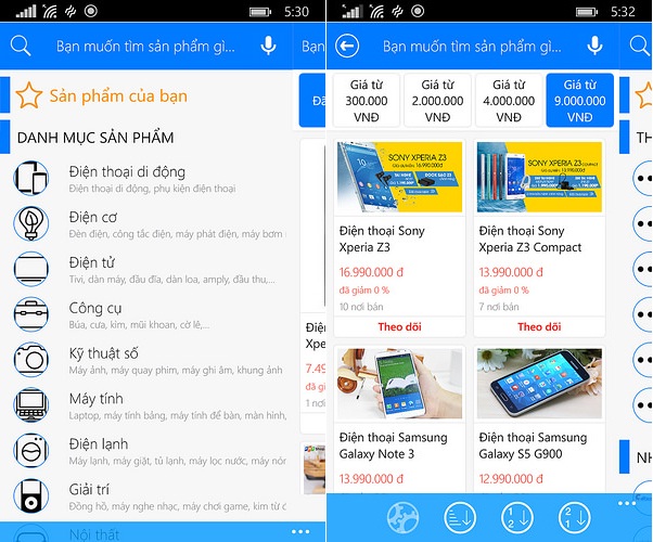 Ứng dụng lướt giá