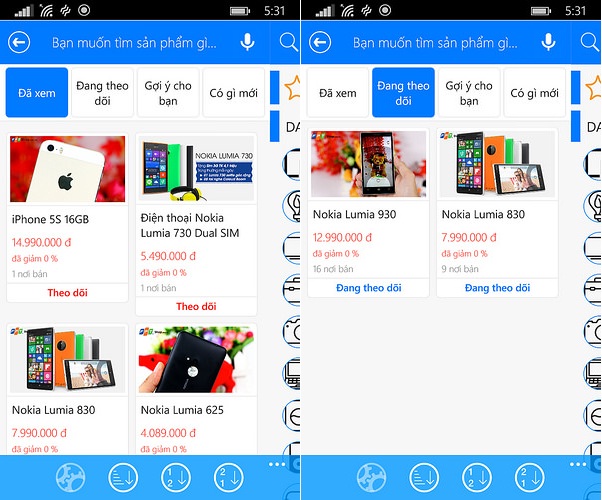 Ứng dụng lướt giá