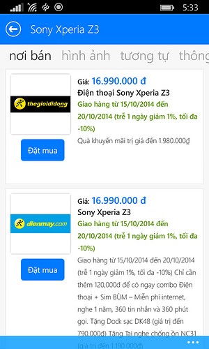 Ứng dụng lướt giá
