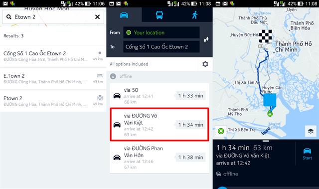 Kiểm tra bản đồ offline hoạt động tốt không