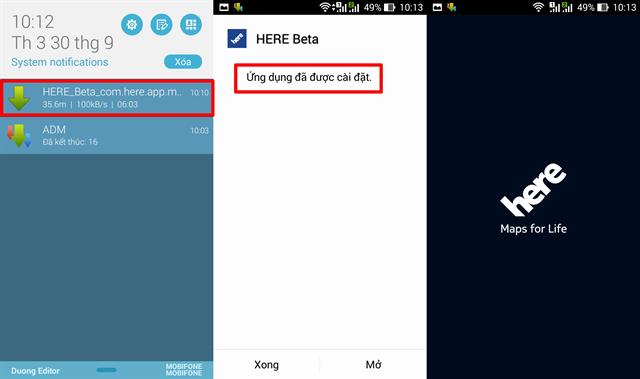 Sau khi tải về hoàn tất, các bạn cứ cài đặt file .apk như bình thường