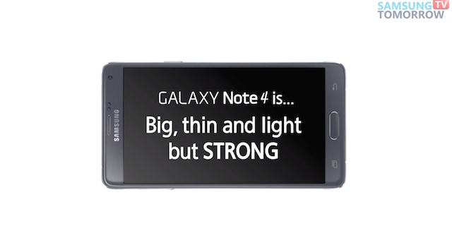 Galaxy Note 4 cực kỳ dẻo dai