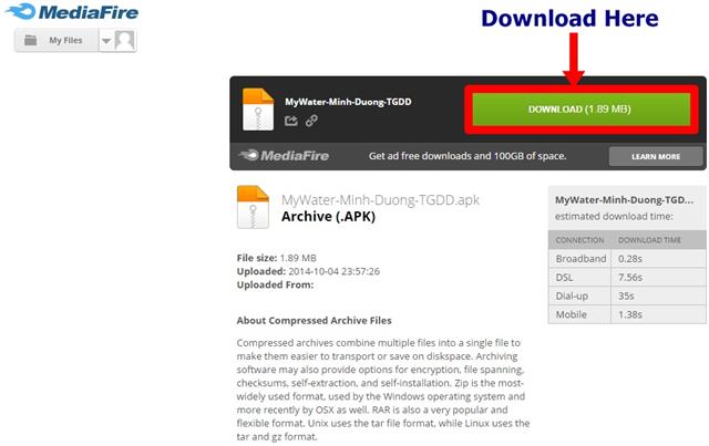 Đầu tiên, các bạn tải Asus MyWater về tại đây