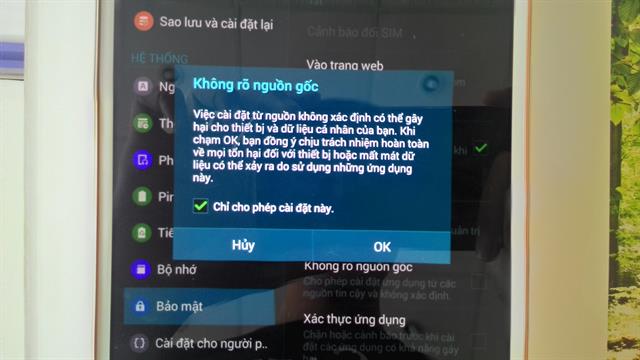 Sau đó, tick chọn mục 