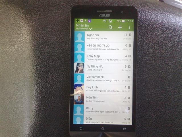 Vậy là xem như các mục dữ liệu khi nãy mà bạn chọn đã được truyền tải hết sang Asus Zenfone