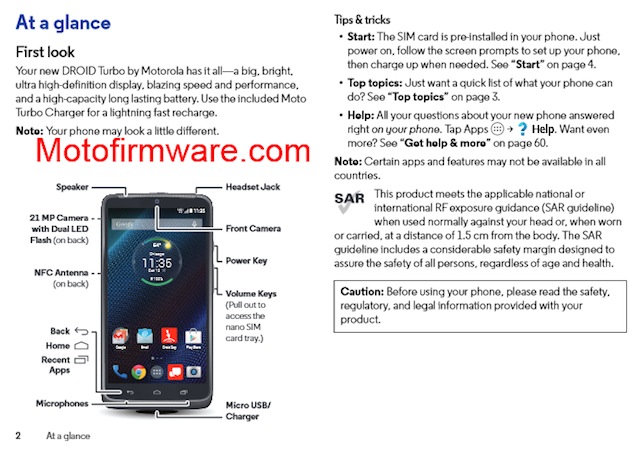 Hướng dẫn dùng Droid Turbo rò rỉ cách đây không lâu