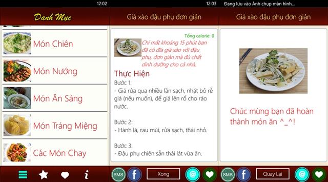 Tải ứng dụng Món ngon mỗi ngày dành cho Windows Phone