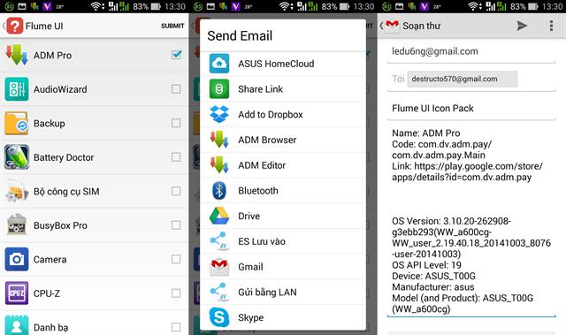 Báo cáo đến nhà phát triển những biểu tượng ứng dụng nào không có icon pack