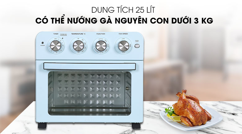 Lò nướng kiêm nồi chiên không dầu Unie Q37 25 lít