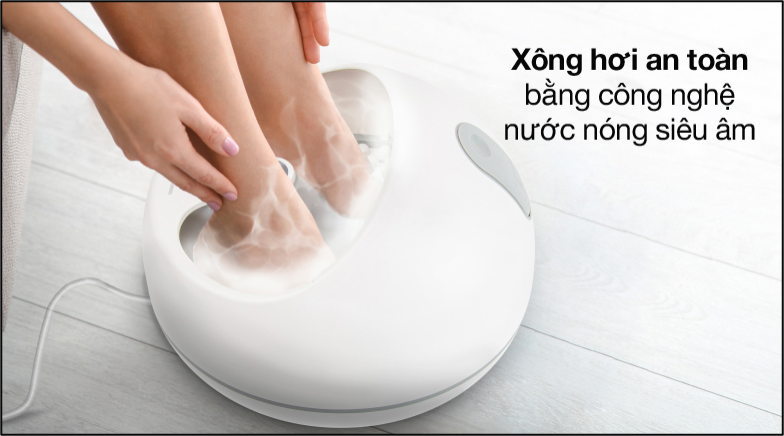 Bồn massage xông hơi chân Rio FTBH9 hoạt động với công nghệ xông hơi nước nóng siêu âm an toàn, thân thiện môi trường