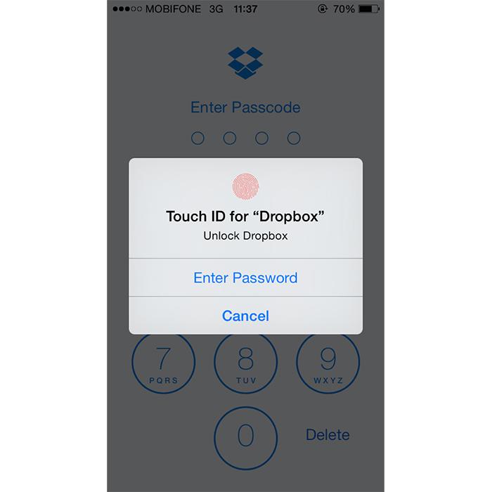 Dropbox cập nhật Touch ID cho iOS 8 > Dropbox cập nhật Touch ID cho iOS 8