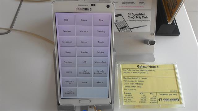 Bấm *#0*# để truy cập vào menu bị ẩn của dòng Samsung Galaxy - Menu này sẽ có các chế độ khác nhau để bạn kiểm tra