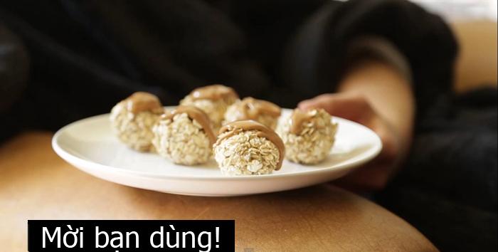 Yến mạch bơ đậu phộng vo viên