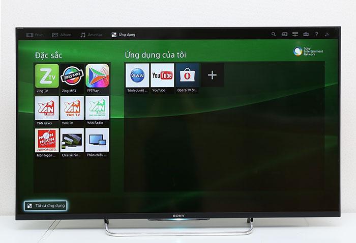 Giao diện Sony Entertainment Network của tivi Sony > Mục Ứng dụng của tôi giúp bạn “ghim” lại những ứng dụng hay truy cập ra màn hình chính để thao tác nhanh hơn