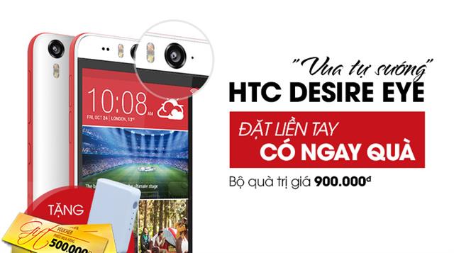Cuối cùng, HTC Desire Eye dùng thỏi pin chuẩn Li-Ion dung lượng 2400 mAh (không thể tháo rời)