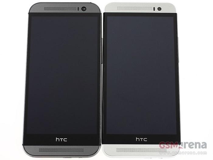 Mặt trước giữa HTC One M8 (trái) và One E8 (phải) cũng không khác biệt