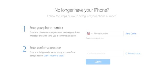 Nhập số điện thoại cần được ‘giải thoát’ khỏi iMessage