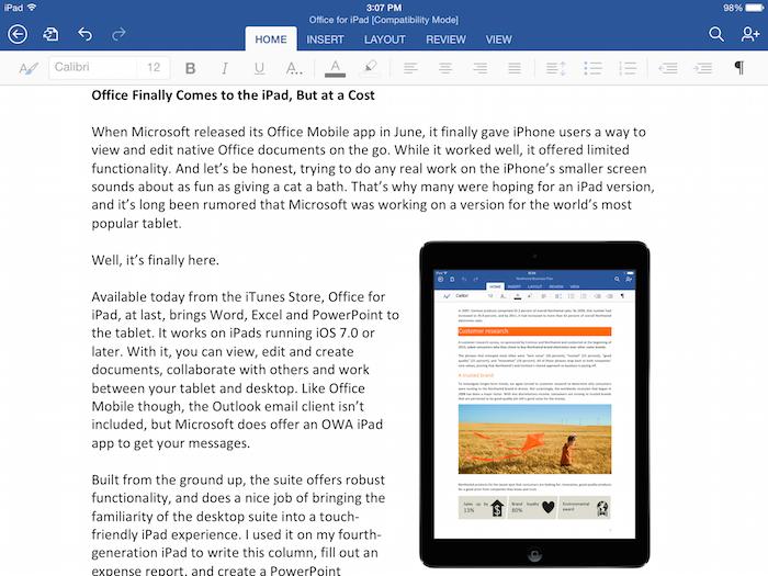 Microsoft miễn phí phần mềm Office cho iOS